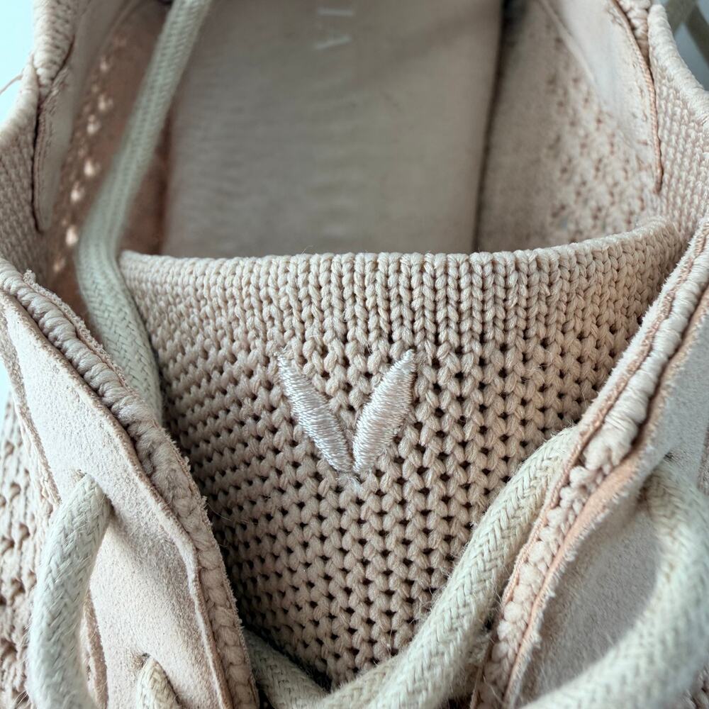 VIVAIA Womens Sneakers Size 7.5 Tan Knit Lace Up Comfort Walking Shoes - Picture 8 of 10